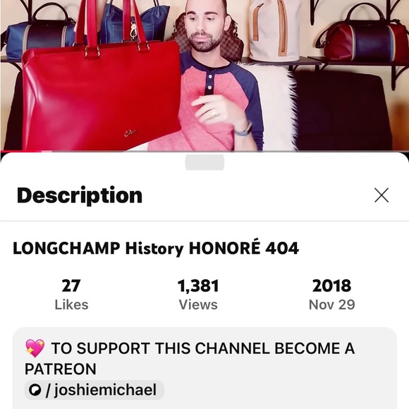 LONGCHAMP HONORÉ 404 leather tote in ruby. - Picture 16 of 16